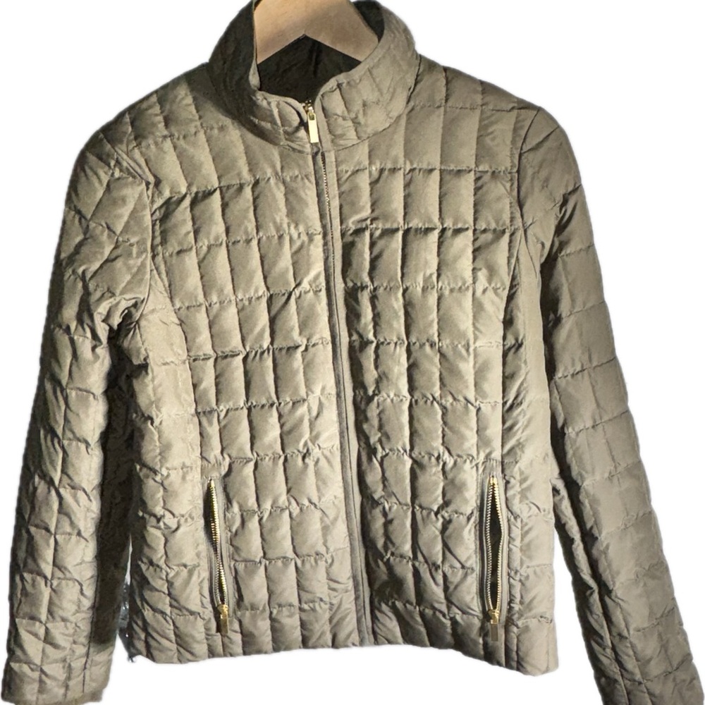 J.Crew Olive Quilted Down Puffer Jacket – Size S